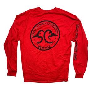 Southern Cypress Gear Red T-shirt Long Sleeve Mens XL Cotton Y2K Retro